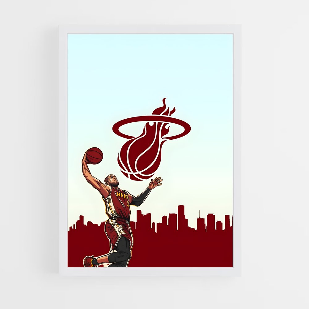 Poster Miami de heat – affiche Basketball (vue 3)